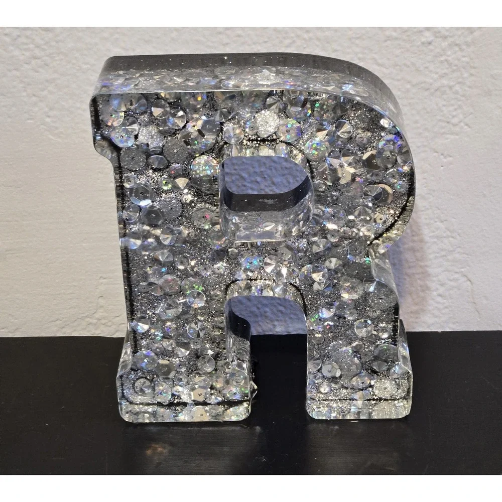 Handmade Resin BAR Sign Sparkle Glitter Decor Heavy Statement Piece‎